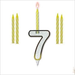 7 Rakam Şeffaf Mumluk ve 4 adet MuM