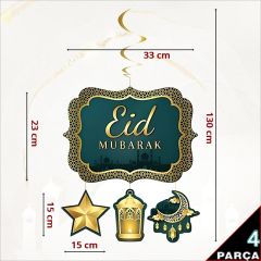 Eid Mubarak Tavan Süsü - 130 cm x 33 cm ديكور سقف عيد مبارك