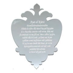 Ayna Pleksi Ayet-el Kürsi - Mor Süslü - Magnet - Gümüş