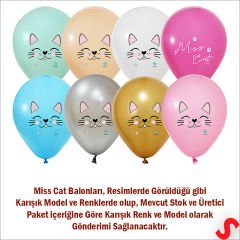 Miss Cat Balon, 30cm x 5 Adet
