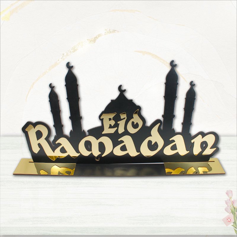 Eid Ramadan Pleksi Dekoratif Masa Süsü, 46cm x 24cm