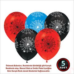 Örümcek Balon, 30cm x 5 Adet