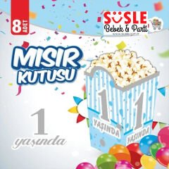 1 Yaşında Mısır Kutusu, 8 Adet - Mavi