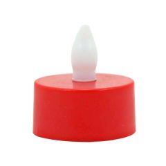 Led Tealight MuM Beyaz Işık, 4,00 cm x 3,60 cm - Kırmızı