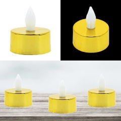 Led Tealight MuM Beyaz Işık, 4,00 cm x 3,60 cm - Altın