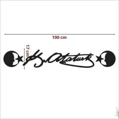 Kemal Atatürk İmza, Karton - 1 mt