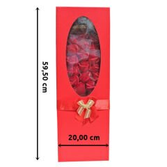 Kutulu Sabun Gülleri Buketi, 59 x 20 x 13 cm - 33 Sabun Gülü