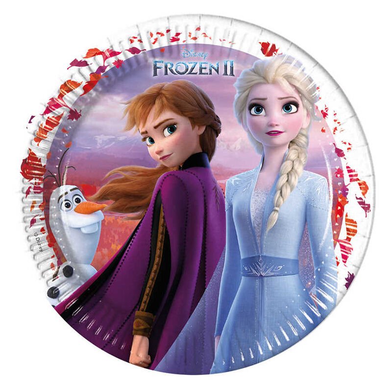 Frozen II Karton Tabak - 23cm x 8 Adet