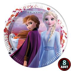 Frozen II Karton Tabak - 23cm x 8 Adet