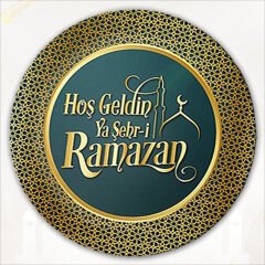 Hoşgeldin Ramazan 22 cm Karton Tabak - 8 Adet