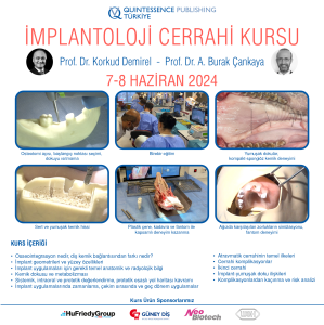 İMPLANTOLOJİ TEMEL CERRAHİ KURSU / 7-8 Haziran 2024