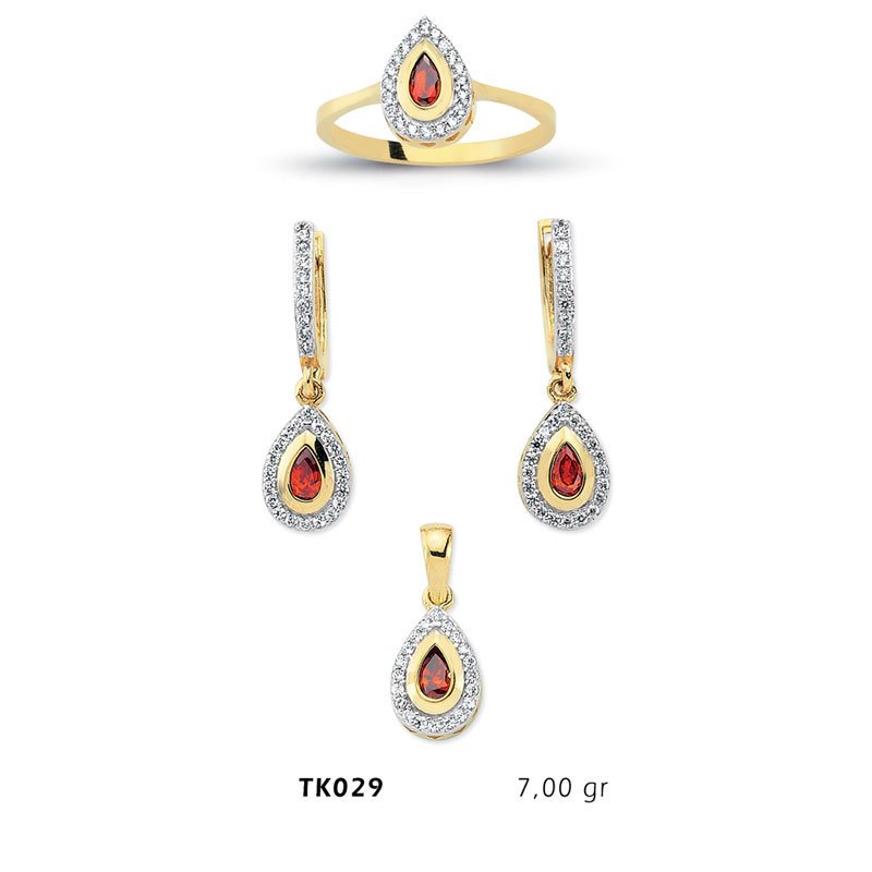 Beelo Gold 14K Altın Üçlü Set BGTKH029