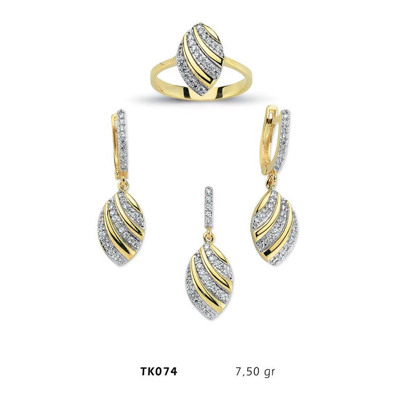 Beelo Gold 14K Altın Üçlü Set BGTKH074