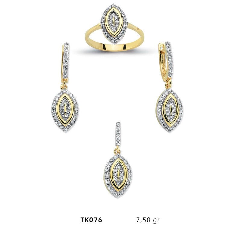 Beelo Gold 14K Altın Üçlü Set BGTKH076