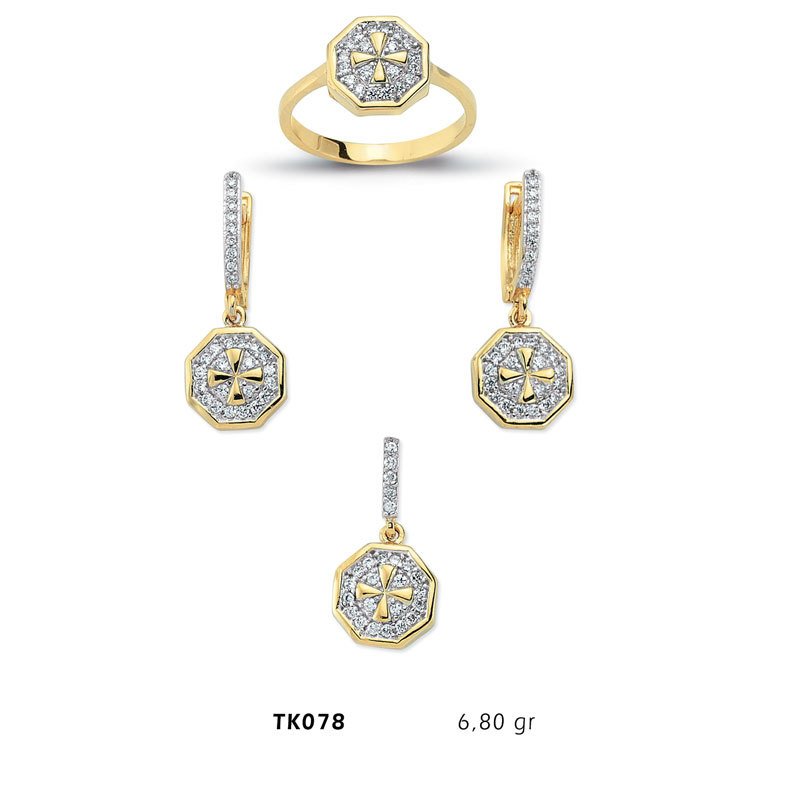 Beelo Gold 14K Altın Üçlü Set BGTKH078