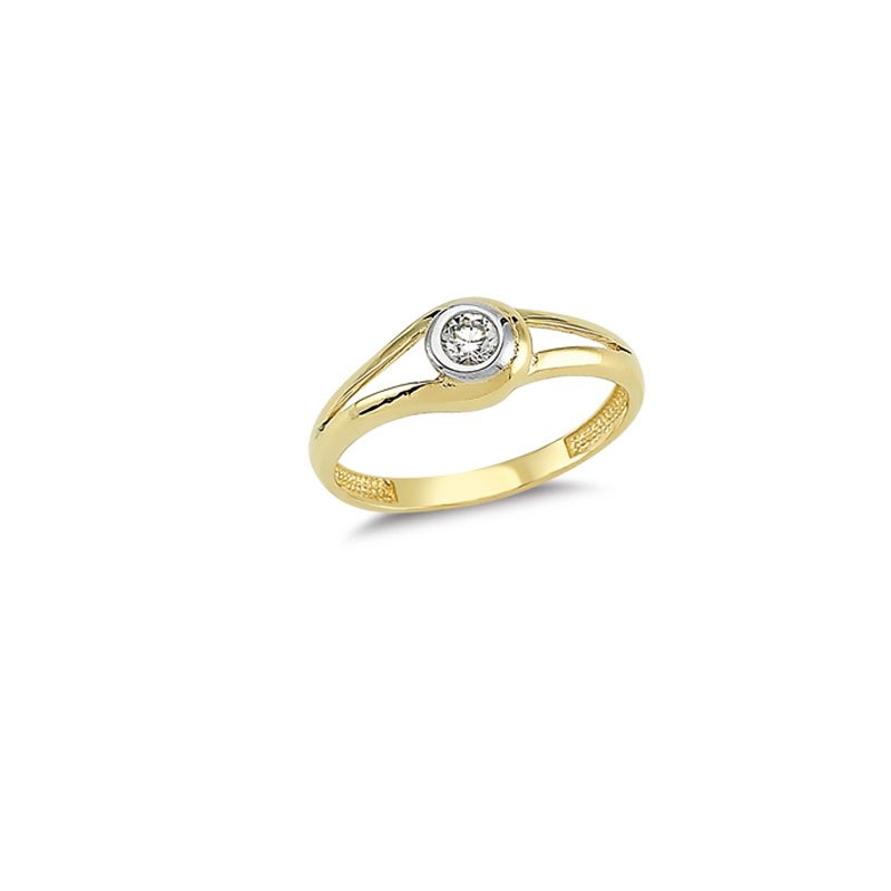 Beelo Gold 14K Altın Taşlı Yüzük