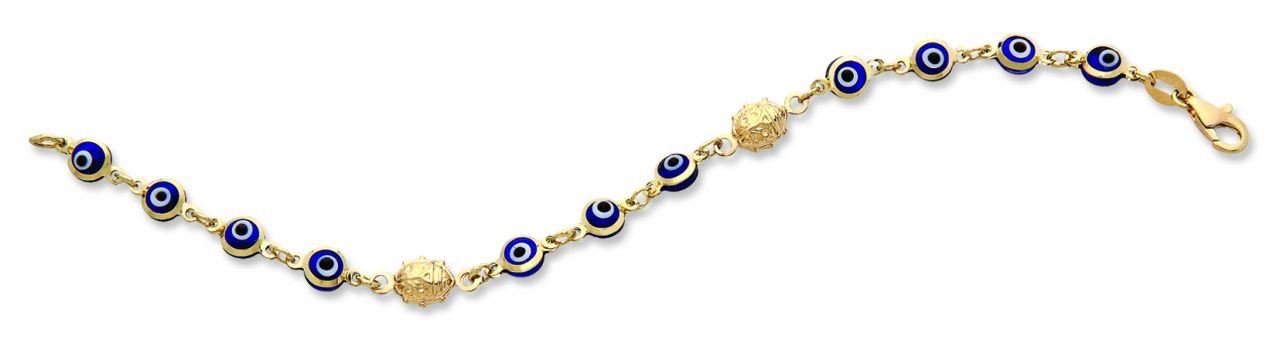 Beelo Gold 14K Altın Uğur Böceği Çocuk Nazar Bileklik CMK018