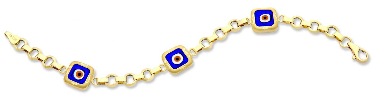 Beelo Gold 14K Altın Çocuk Nazar Bileklik CSR032