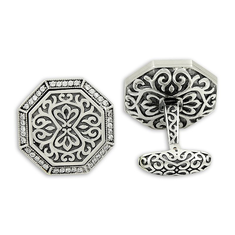 Beelo Silver 925K Gümüş Osmanlı Tasarım Kol Düğmesi