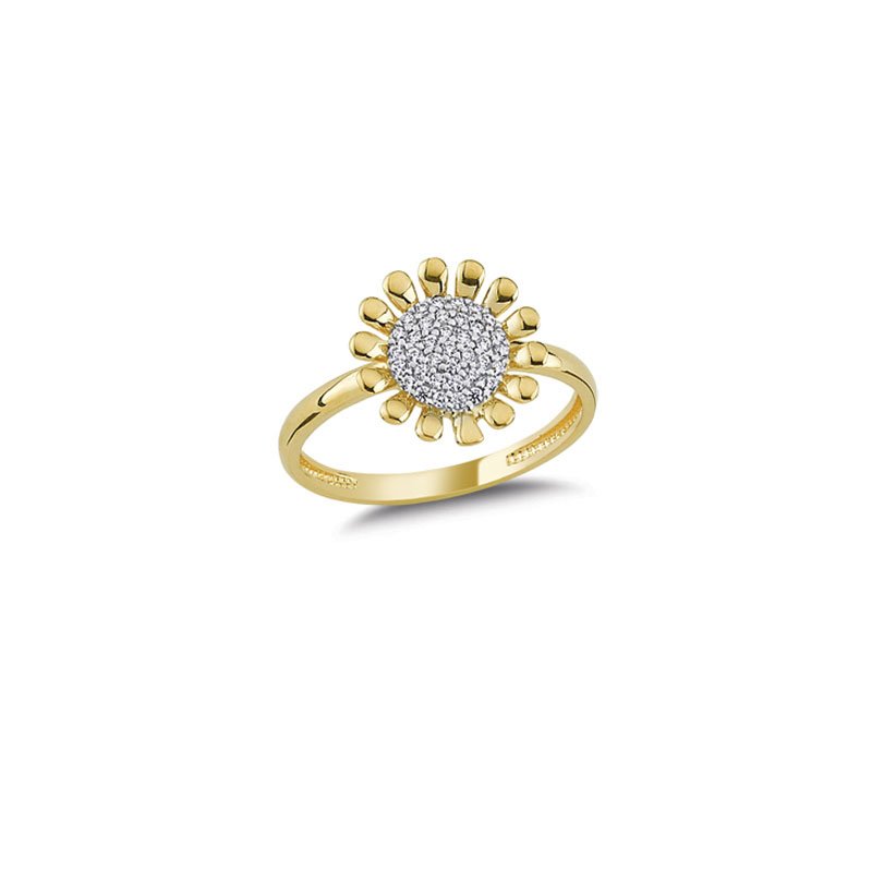 Beelo Gold 14K Altın Çiçek Yüzük