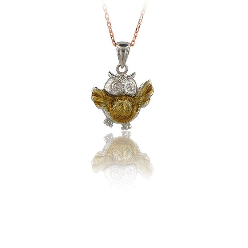 Beelo Gold 14K Altın Baykuş Kolye