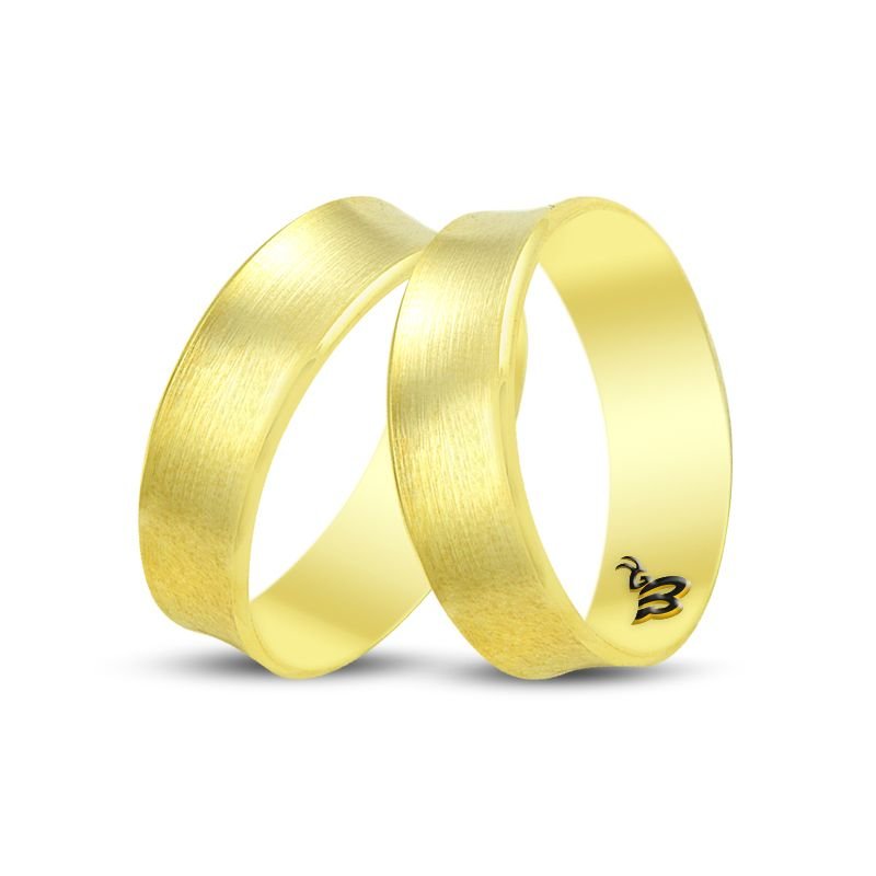 Beelo Gold 14K Altın Fantazi Alyans Yüzük BGHBD0024