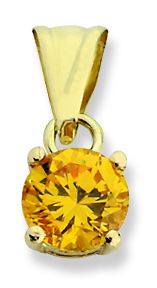 Beelo Gold 14K Altın Tek Taş Kolye Ucu