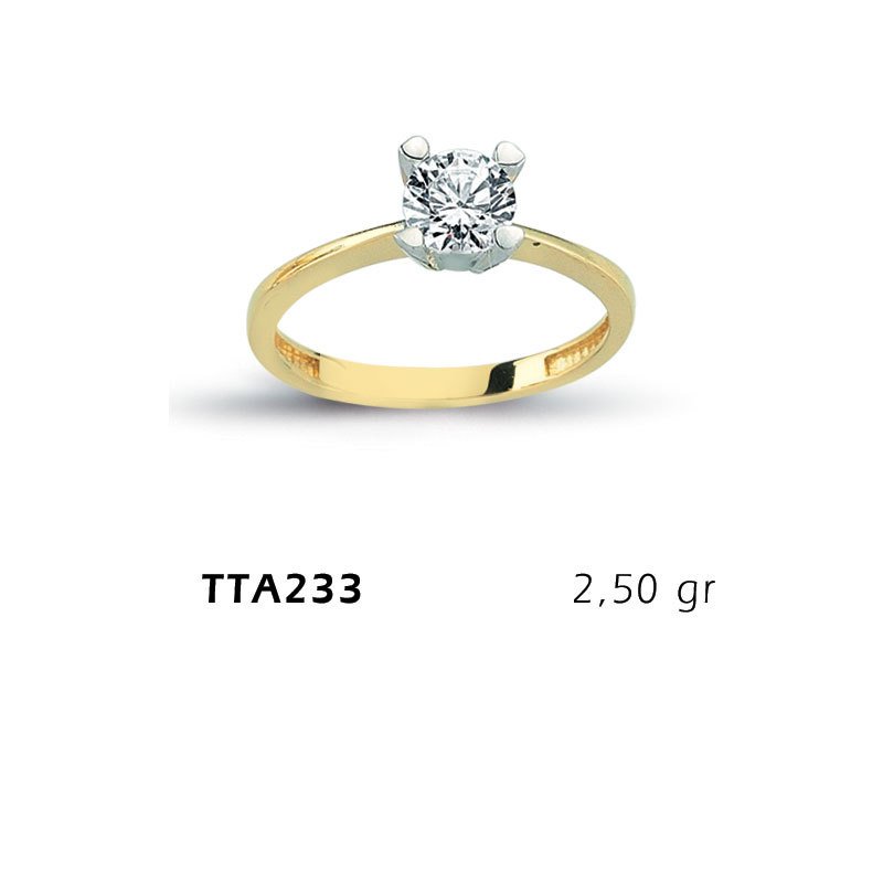 Beelo Gold 14K Altın Tek Taş Yüzük BGTTA233