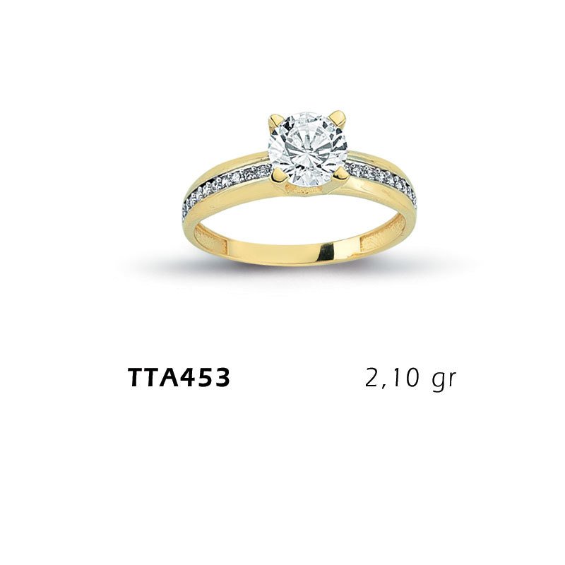 Beelo Gold 14K Altın Tek Taş Yüzük BGTTA453