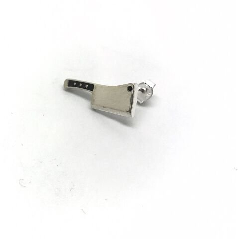 Gümüş Bıçak satır model TEK küpe uc23e28