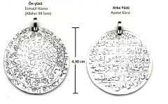 925 ayar Gümüş Esmaül Hüsna ve Ayetel Kürsi Ucu