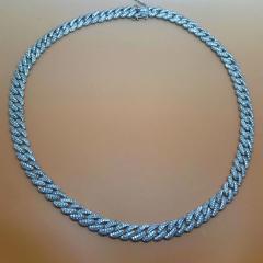 Gümüş taşlı gurmet zincir kolye kv38r3