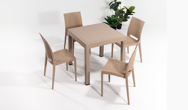 Rattan 4 Kişilik Masa Takımı