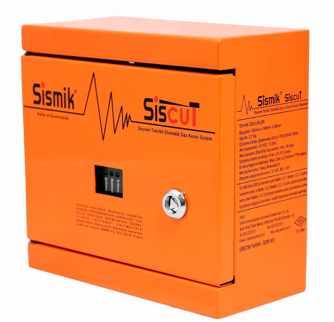 SiscuT | Dört Çıkışlı Deprem Uyarı ve Alarm Cihazı Sismik/Deprem Sensörü
