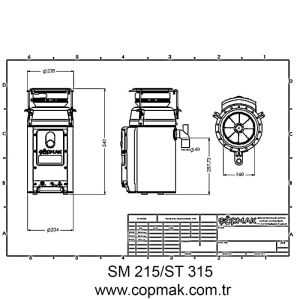 ÇÖPMAK SM 215 2Hp 220/240V /AC