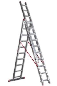 3 Parçalı Sürgülü A Tipi Alüminyum Merdivenler (Boy Seçiniz) - SATM Serisi
