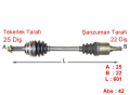 Ücretsiz Kargo TATA İNDİCA ve İNDİGO SOL KOMPLE AKS 1400 Motor ABSLI 2003 ve Üstü Model TAİWAN