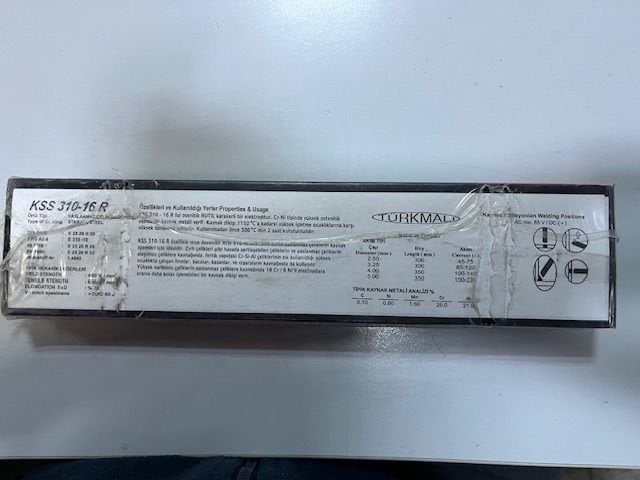 KİLMAK 310 PASLANMAZ ELEKTROD 2.5MM (1PK:100 ADET)