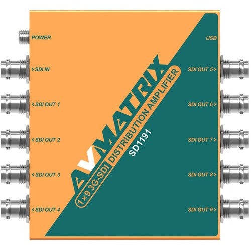 AVMatrix SD1191 1x9 3G-SDI Distribution Amplifier