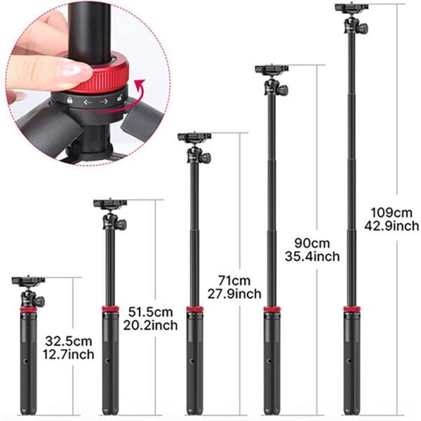 Ulanzi MT-44 Uzatılabilir Vlog Tripod Siyah