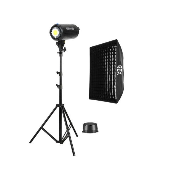 GDX HD-200W Led Video Işığı Full Set (80x120 Softbox + 260cm Işık Ayağı)