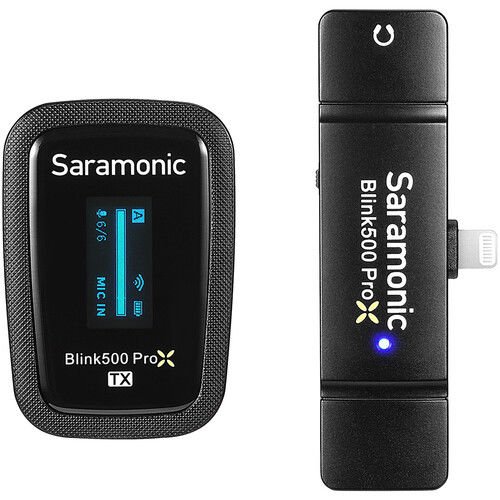 Saramonic Blink500 ProX B3 Kablosuz Tekli Yaka Mikrofonu (Iphone)