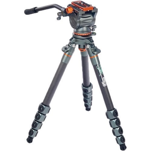 3 Legged Thing Legends Jay Carbon Fiber Levelling Base Tripod Sistemi ve AirHed Cine Arca Kafa