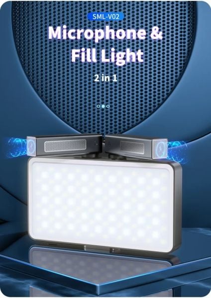 Mamen SML-V02 Çift Mikrofonlu RGB LED Video ve Fotoğraf Efekt Işığı