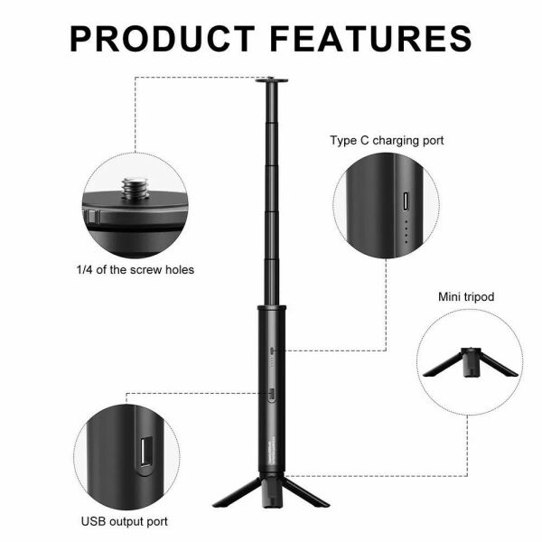 UURig TP-04 4800 mAh Powerbank Tripod Monopod