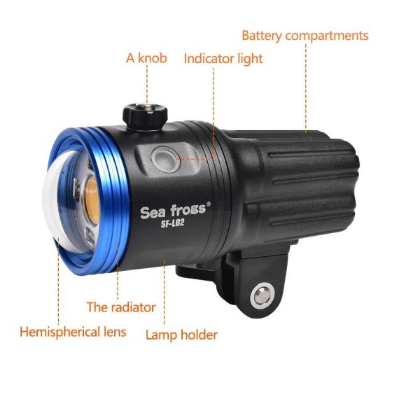 Sea Frogs SF-L02 5000 Lümen Video Işığı (Hemispherical camlı)