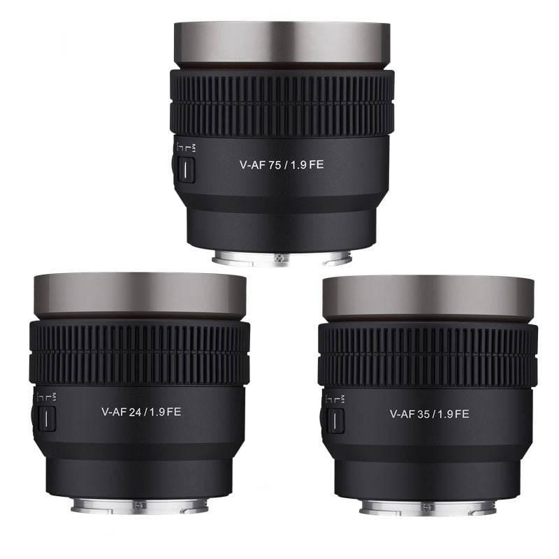 Samyang Video V-AF 3'lü set (24mm, 35mm, 75mm T1.9) (Sony E)