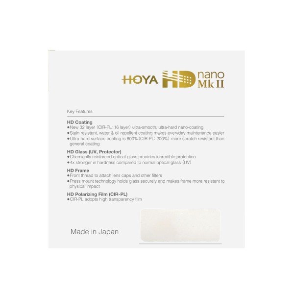 Hoya 62mm HD Nano MK II Circular Polarize Filtre