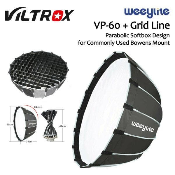 Viltrox Weeylite VP-60 Parabolic Softbox ve Grid