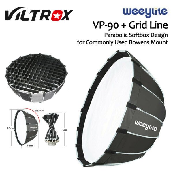 Viltrox Weeylite VP-90 Parabolic Softbox ve Grid